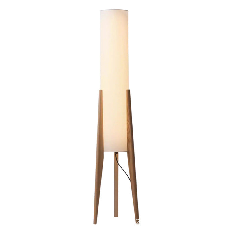 Dluxe Ave. New Chinese Style Natural Wood Floor Lamp