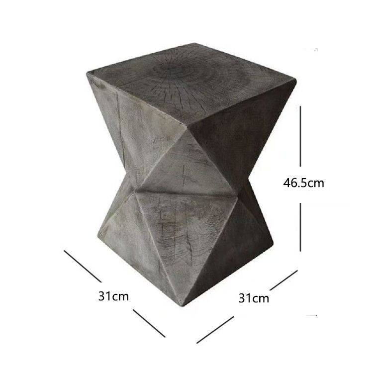 Artistic Rubber Wood Side Table