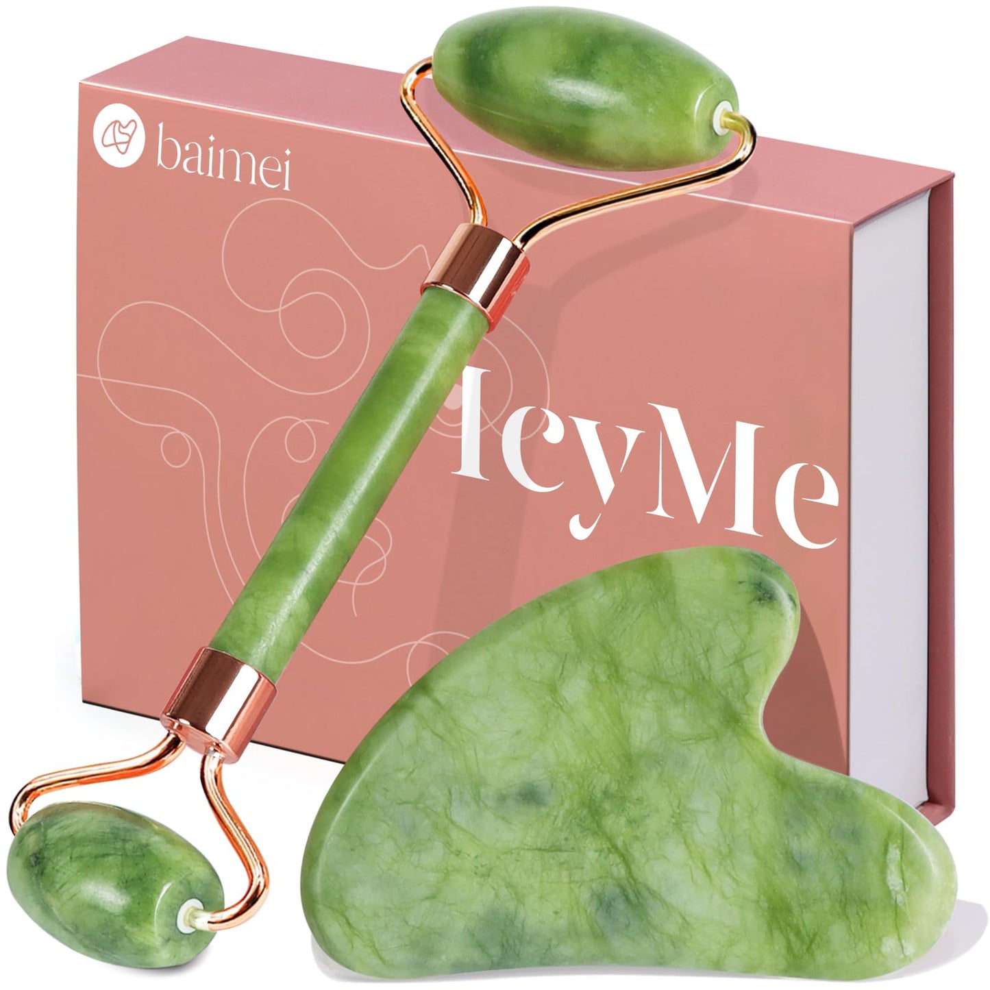 Dluxe Ave. Gua Sha und Gesichtsroller Tool/ Jade Roller Gesichts