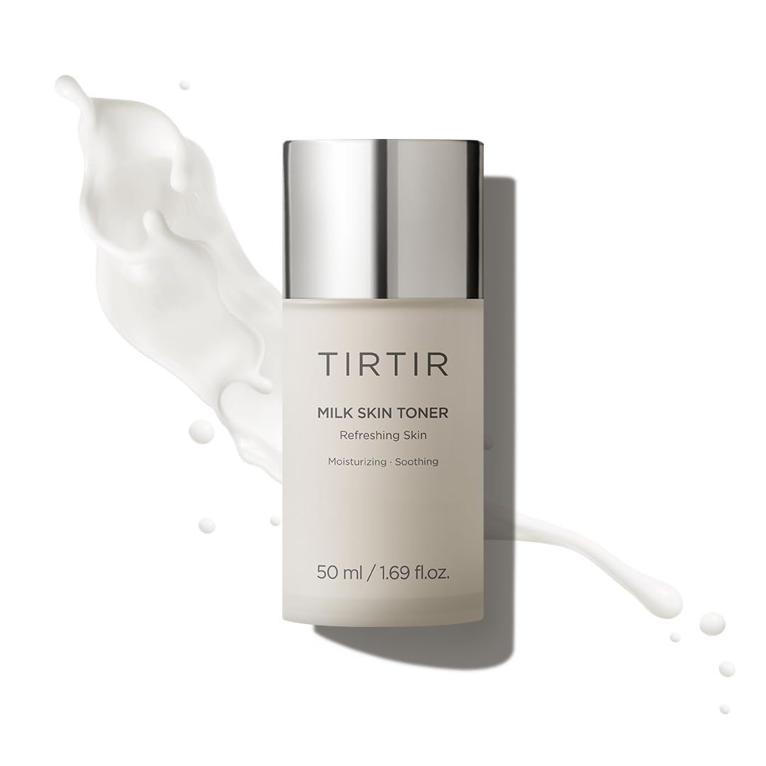 Dluxe Ave. TIRTIR Milk Skin Rice Toner | Deep Moisturizing Hydrating Toner for face Niacinamide Ceramide Rice Bran Extract Nature-Oriented Ingredients for Korean Skin Care Vegan 1.69 Fl Oz