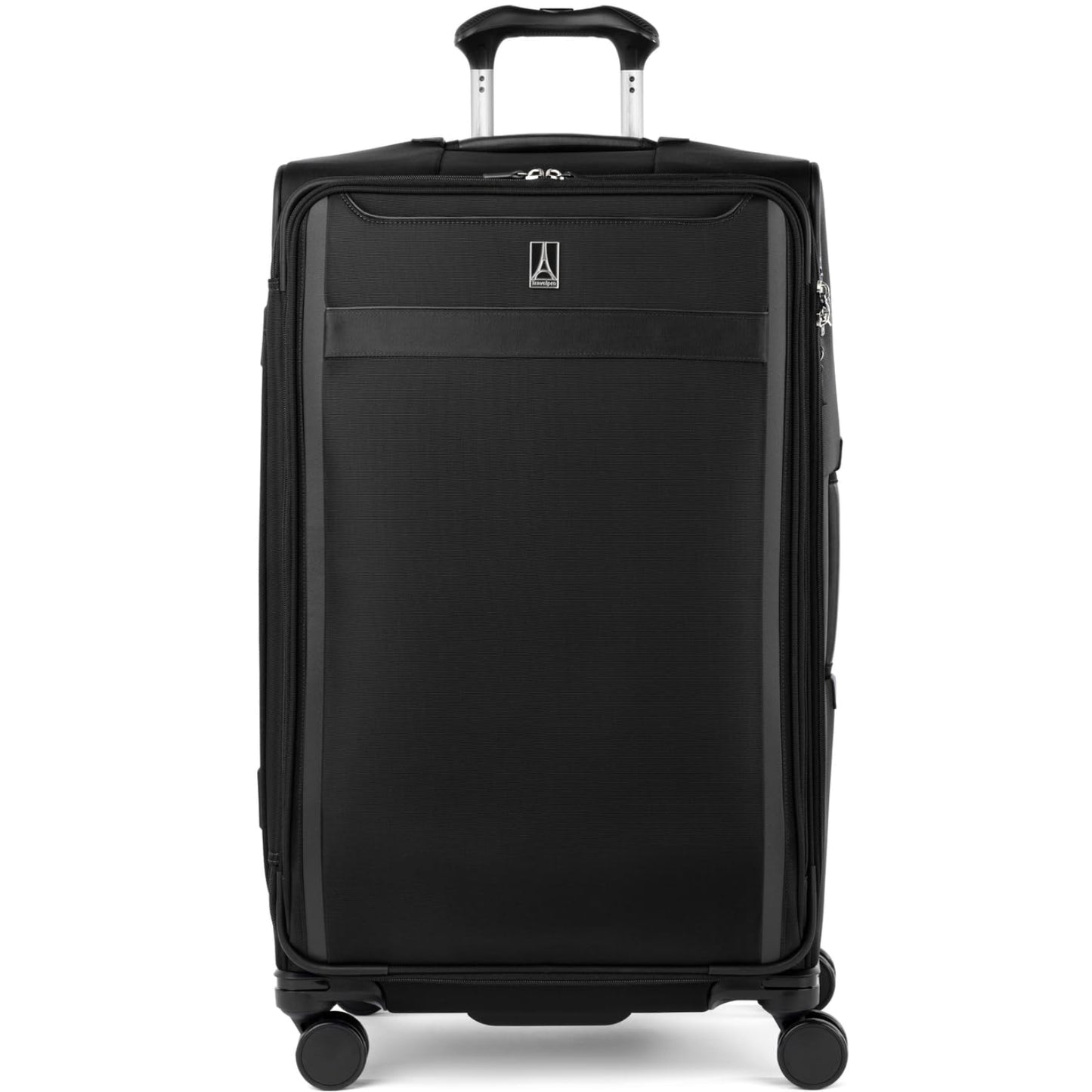 Dluxe Ave. Lightweight Softside Expandable Checked in Luggage/8 Spinner Wheels/TSA Lock/ ( Black) Large 29-Inc