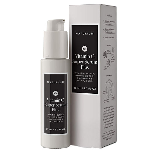 Dluxe Ave. Vitamin C Super Serum Plus/ Retinol Hyaluronic Acid Niacinamide & Salicylic Acid 1 oz