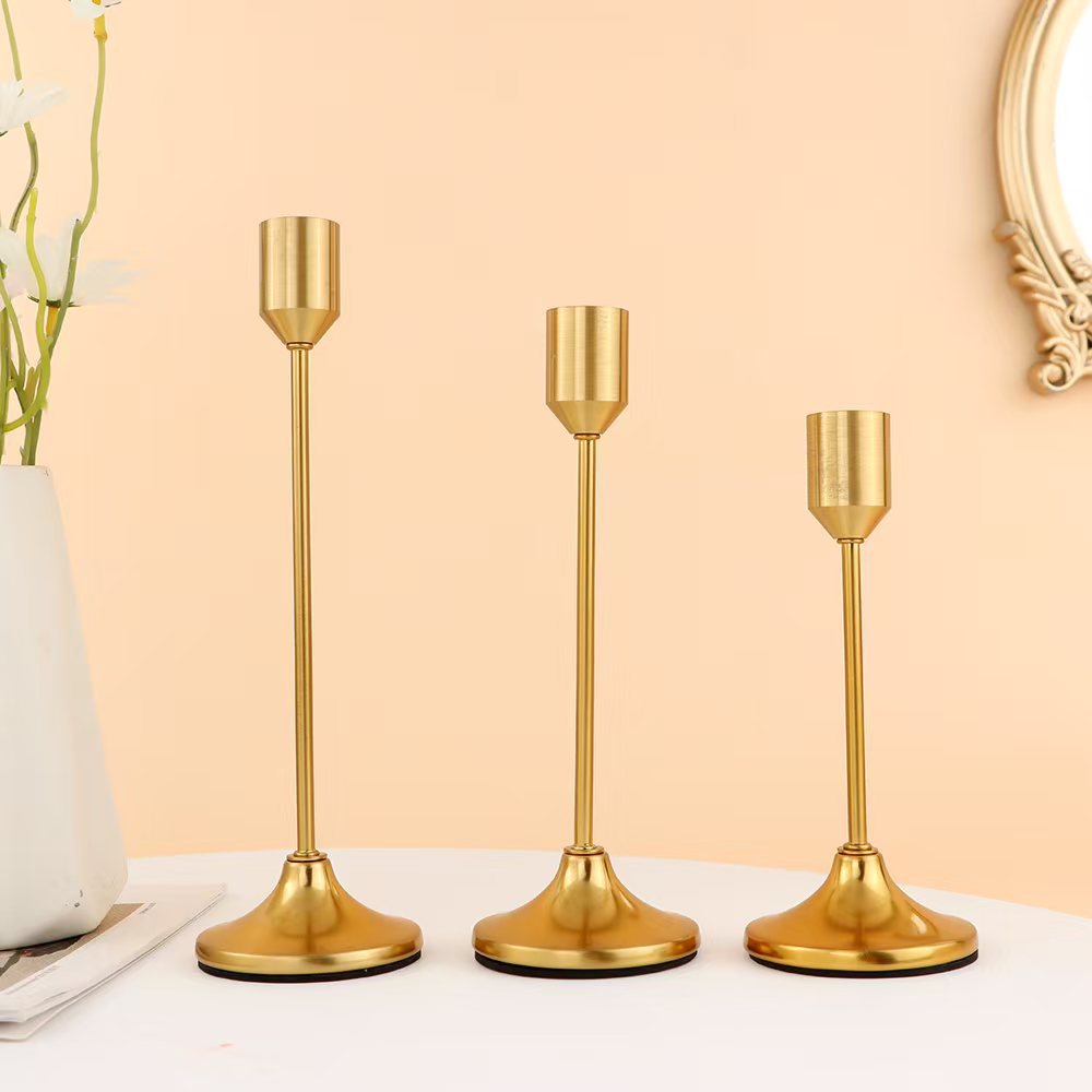 European-style metal candle holder