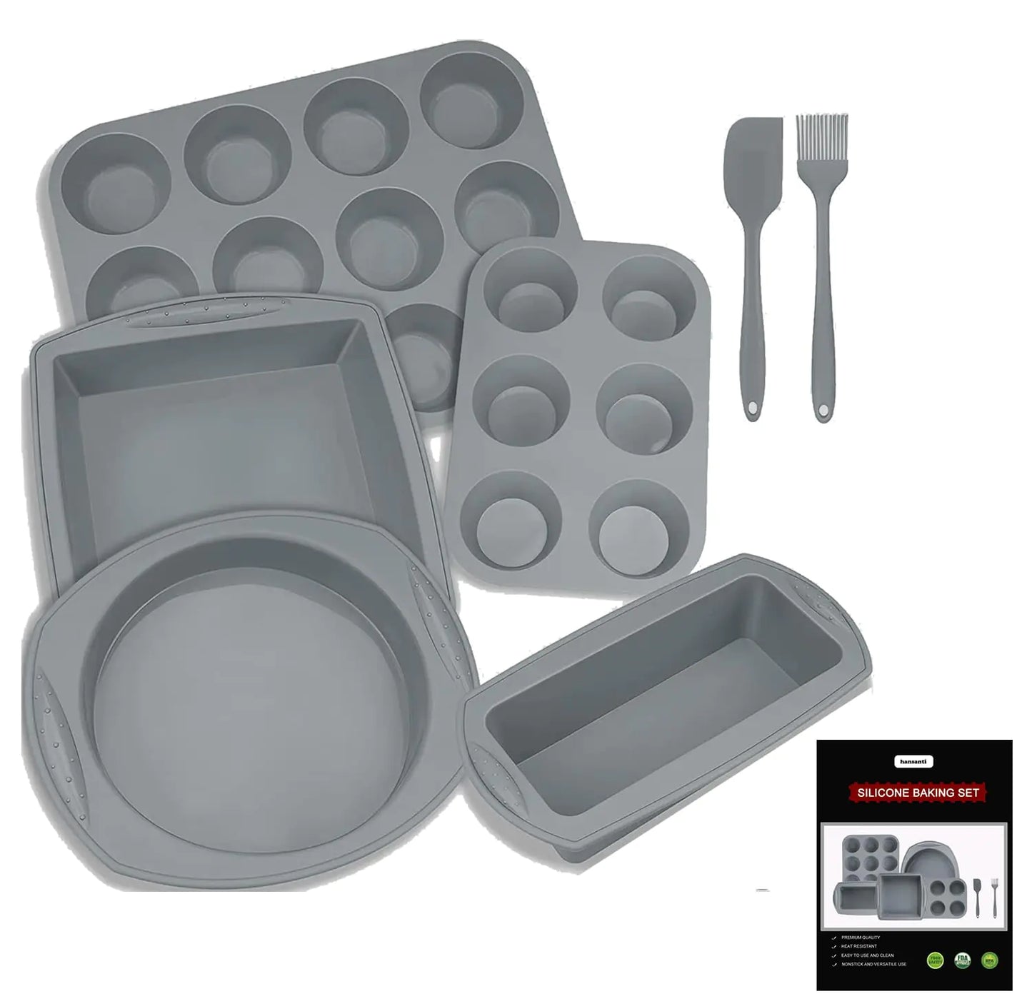 Dluxe Ave. 7in1 Silicone Bakeware Baking Set