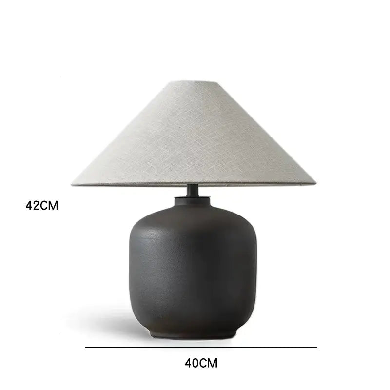 Dluxe Ave. Zhongshan Ceramic Table Lamp - Vintage Japanese Style