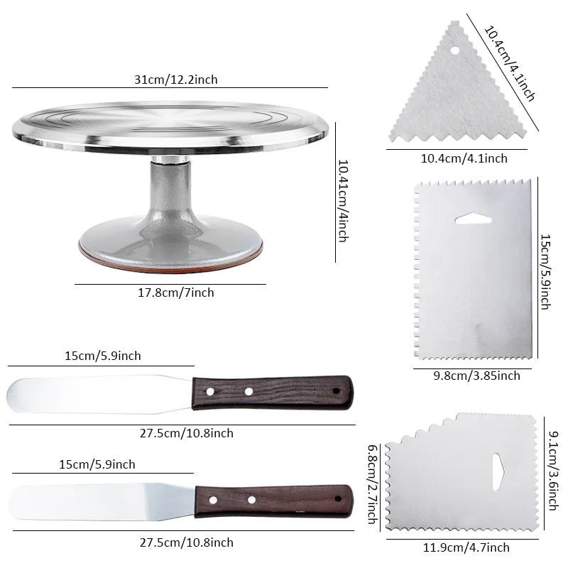 Dluxe Ave. Aluminum Alloy Rotating Cake Decorating Turntable