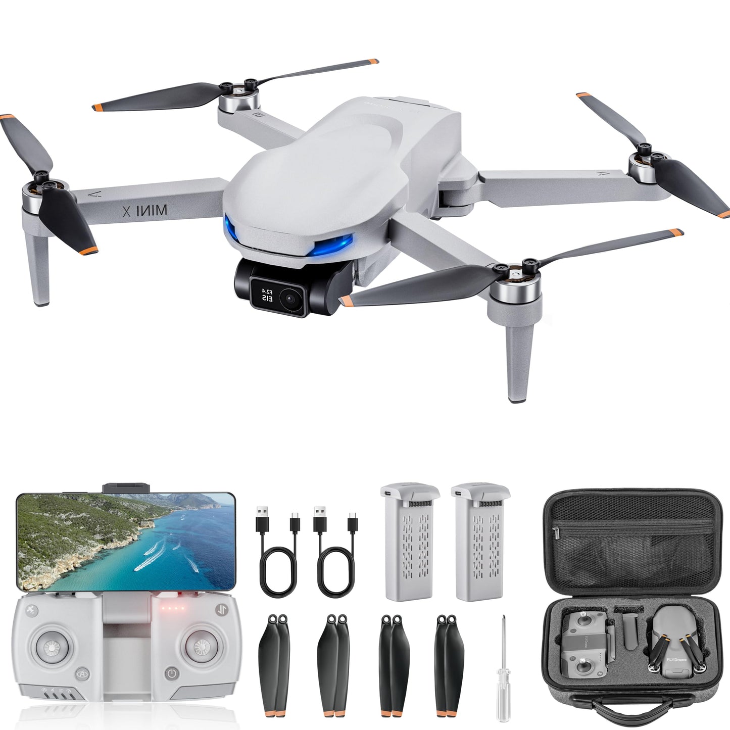 STARDRONE Mini X Drone with 4K Camera for Adults 2-Axis Gimbal RC Quadcopter GPS Drone with Auto Return 5G FPV Transmission Wind ResistanceFollow MeLong Flight Time and Distance Easy Fly Gift for Beginner Under249g
