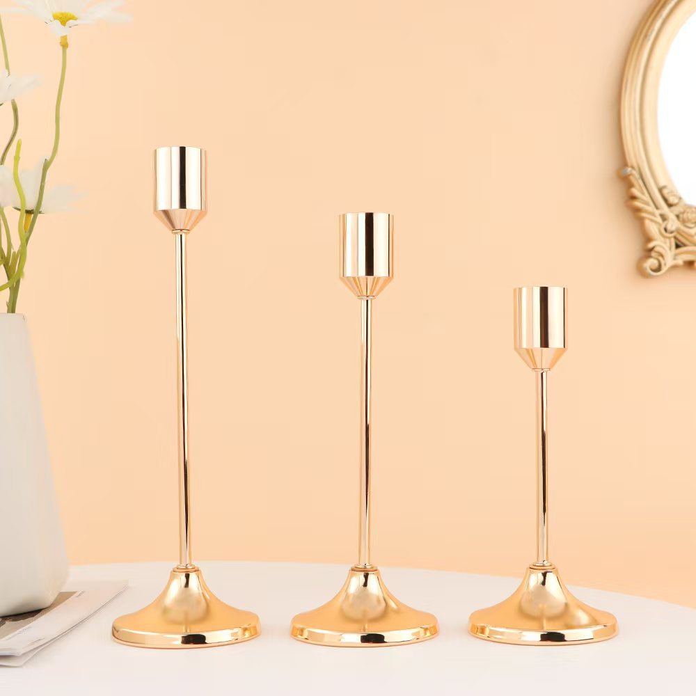 European-style metal candle holder