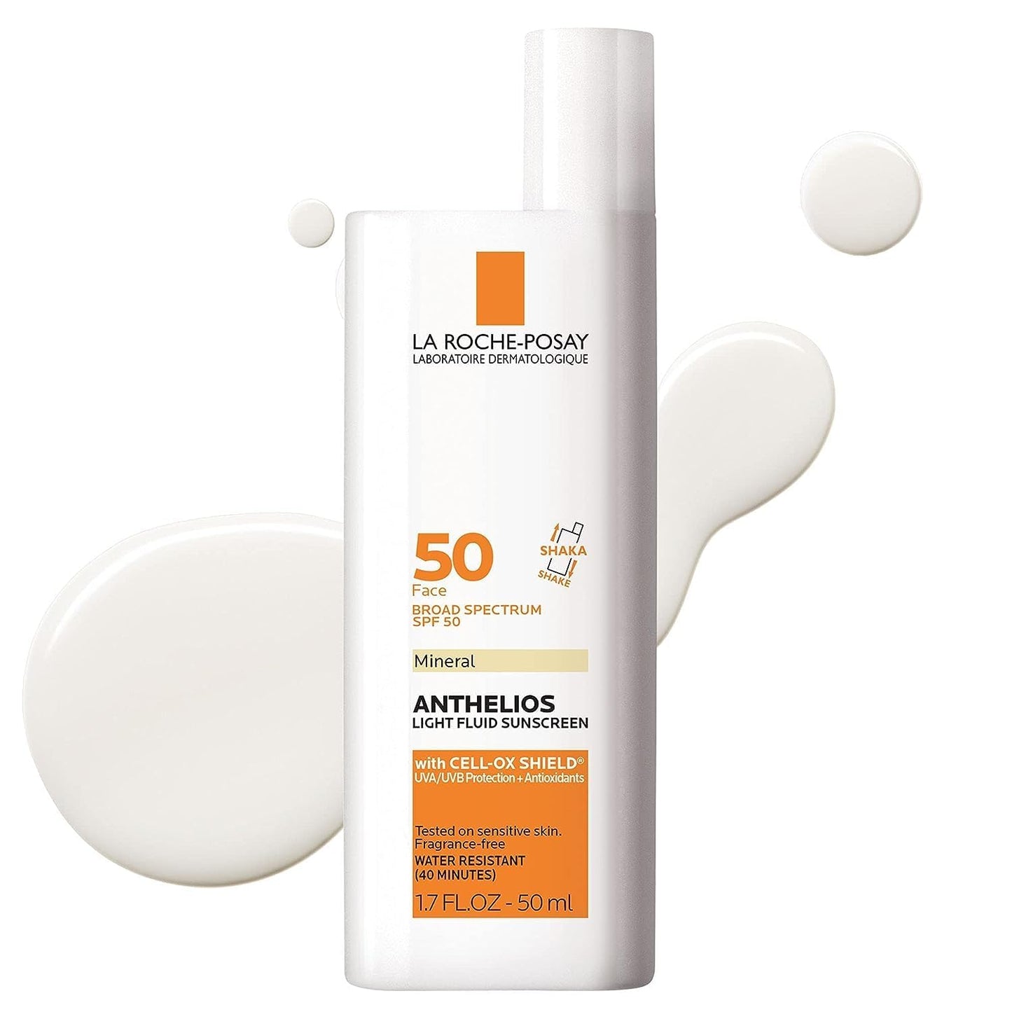 Dluxe Ave. La Roche-Posay Anthelios Mineral Ultra-Light Face Sunscreen SPF 50 Zinc Oxide Sunscreen for Face 100% Mineral Sunblock Oil Free Sunscreen for Sensitive Skin Daily Sun Protection