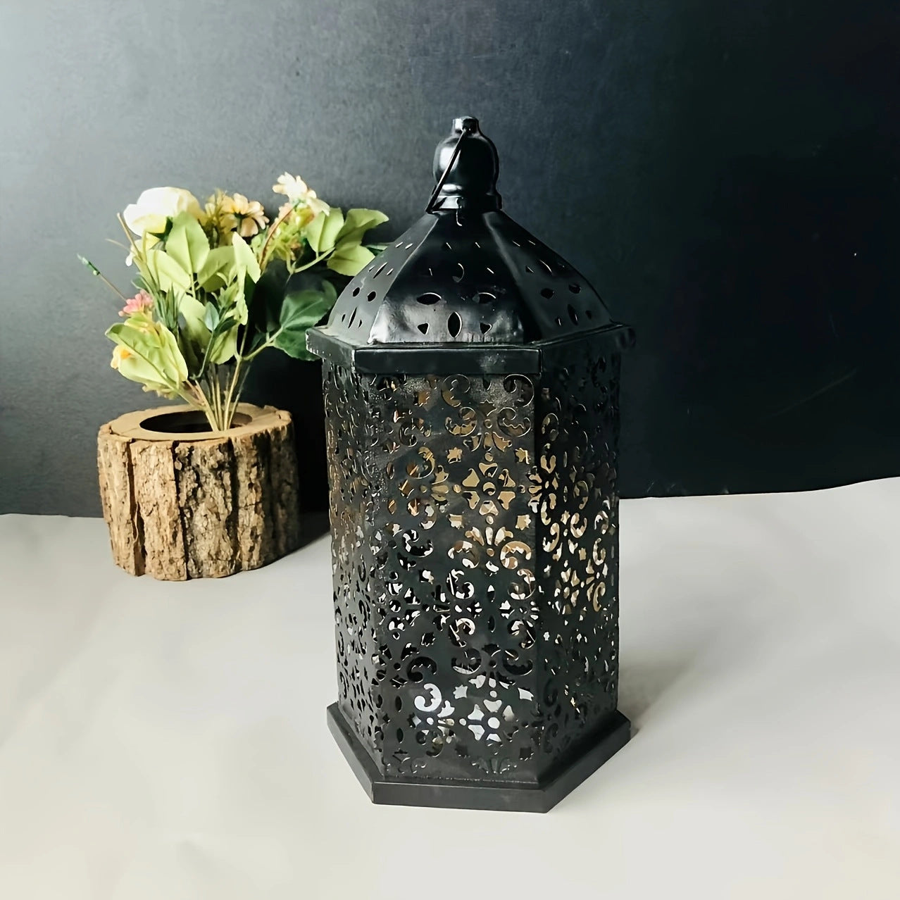 Retro Moroccan LED Lantern for Home Decor