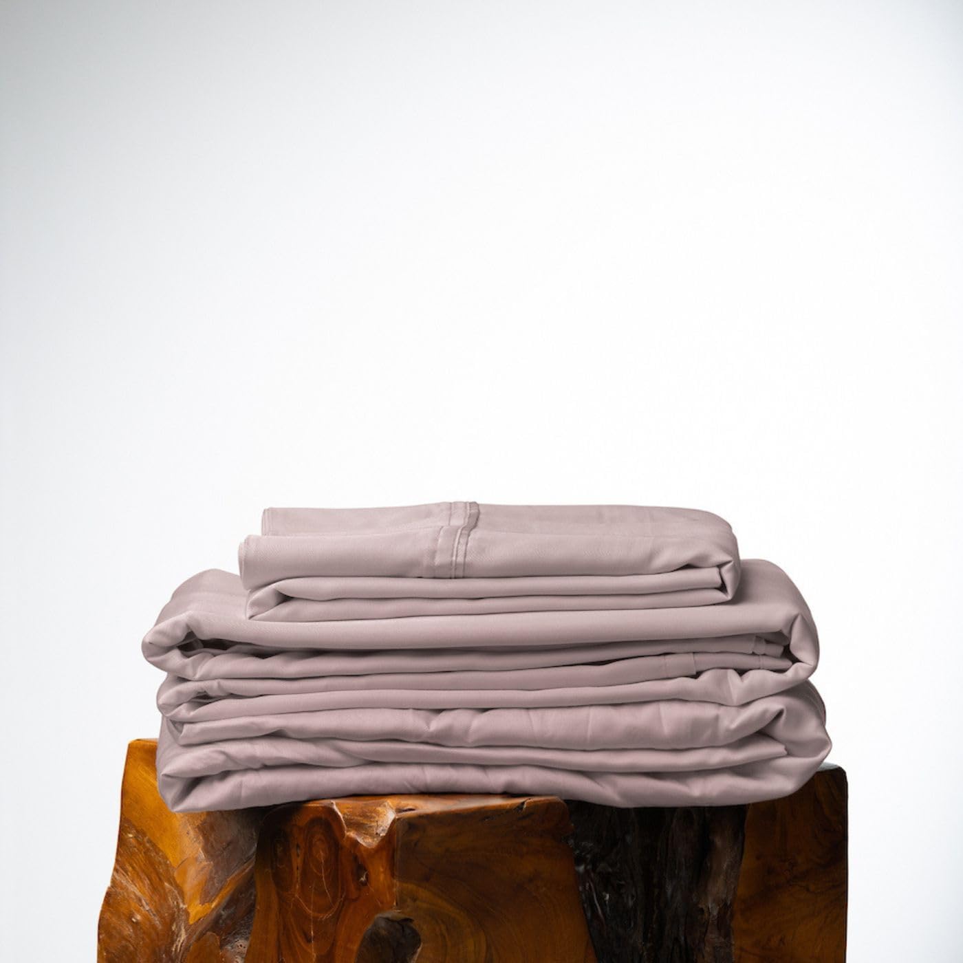 Dluxe Ave. ( KING) 4 Pcs Olive + Crate Luxury Series 100% Tencel Eucalyptus Sheets Set, Super Soft, Deep Pocket to 18, Dusk