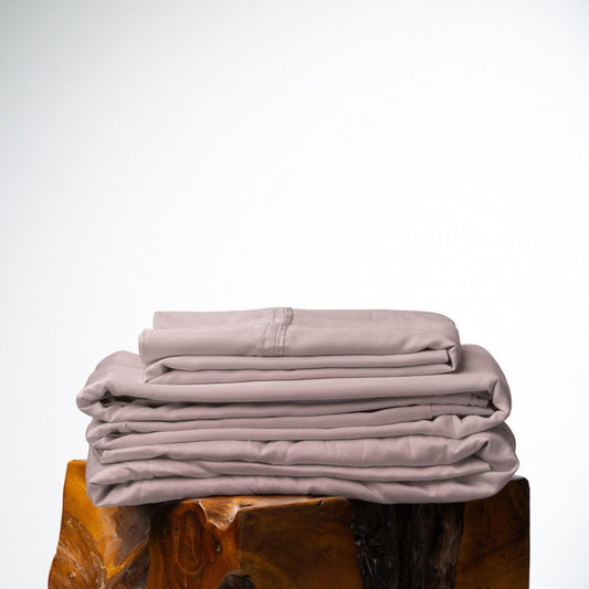 Dluxe Ave. ( KING) 4 Pcs Olive + Crate Luxury Series 100% Tencel Eucalyptus Sheets Set, Super Soft, Deep Pocket to 18, Dusk