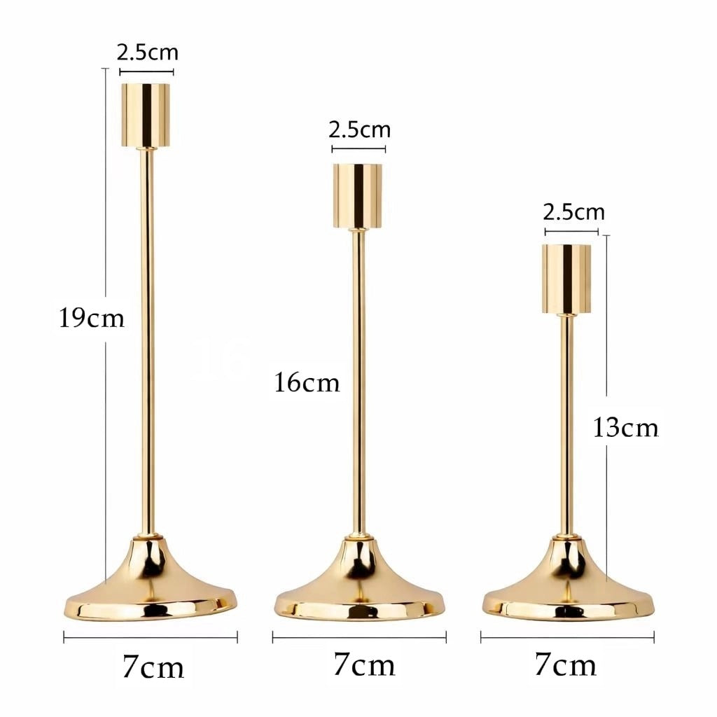 European Style Metal Candle Holders Set