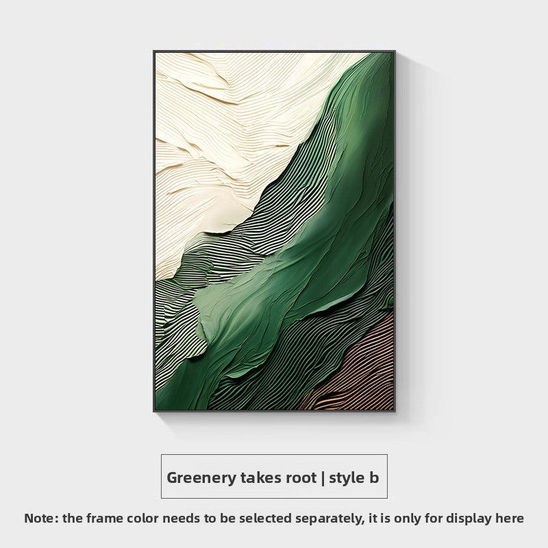 Green abstract decorative painting