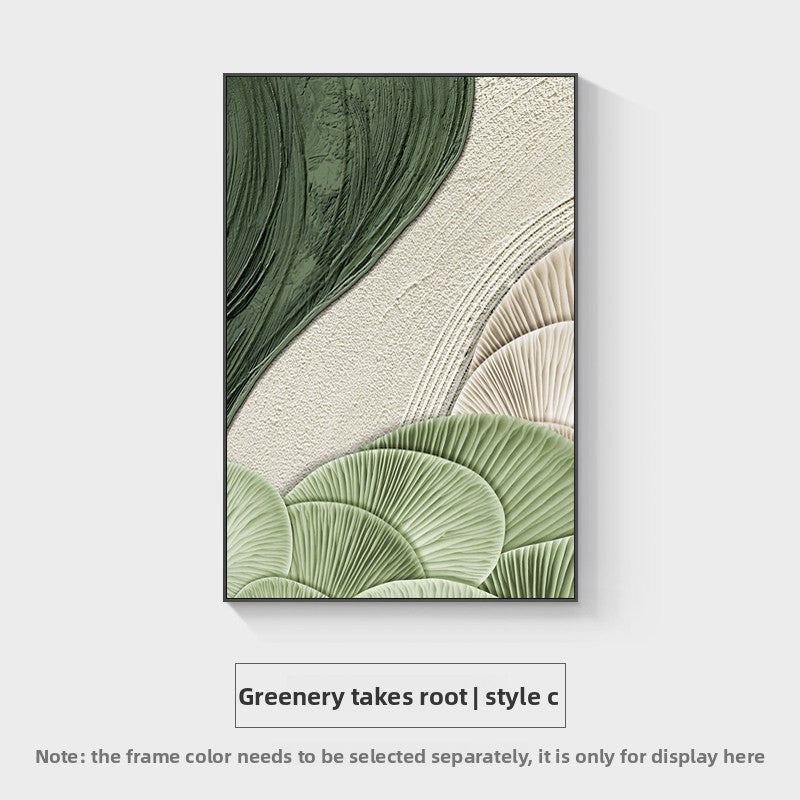 Green abstract decorative painting