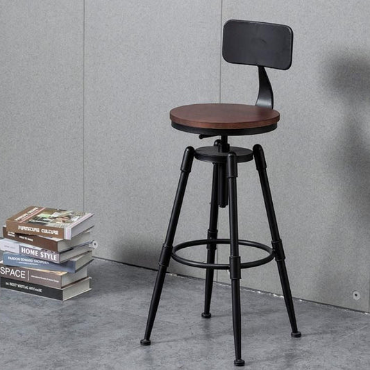 Dluxe Ave. Industrial Style Adjustable Height Bar Stool