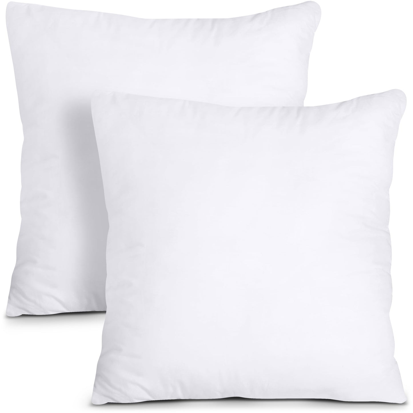 Dluxe Ave. Bedding Throw Pillows Insert/ Set of 2/ White 18 x 18 Inches