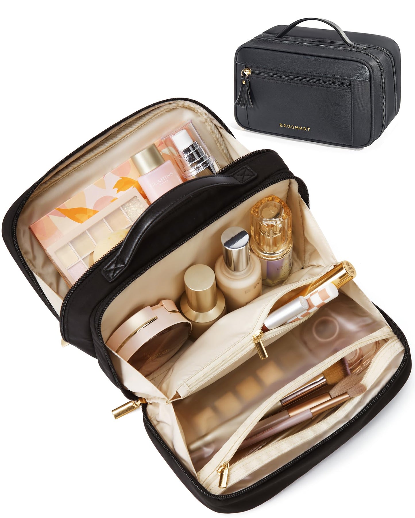 Dluxe Ave. Travel Large Cosmetic Bag/ Black