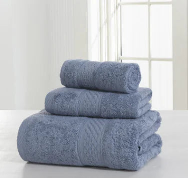Dluxe Ave. Cotton Spa Robe and Thick Skin-Friendly Towels