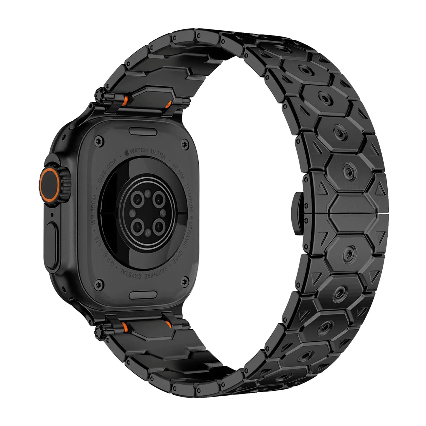 Dluxe Ave. Drevoon Metal Band Compatible with Apple Watch Band for Men 49mm 45mm 44mm 42mm 41mm 40mm 38mm Octagonal Structure Titan Stainless Steel Strap for iWatch Bands Ultra 2 SE Series 9 8 7 6 5 4 3 2 1