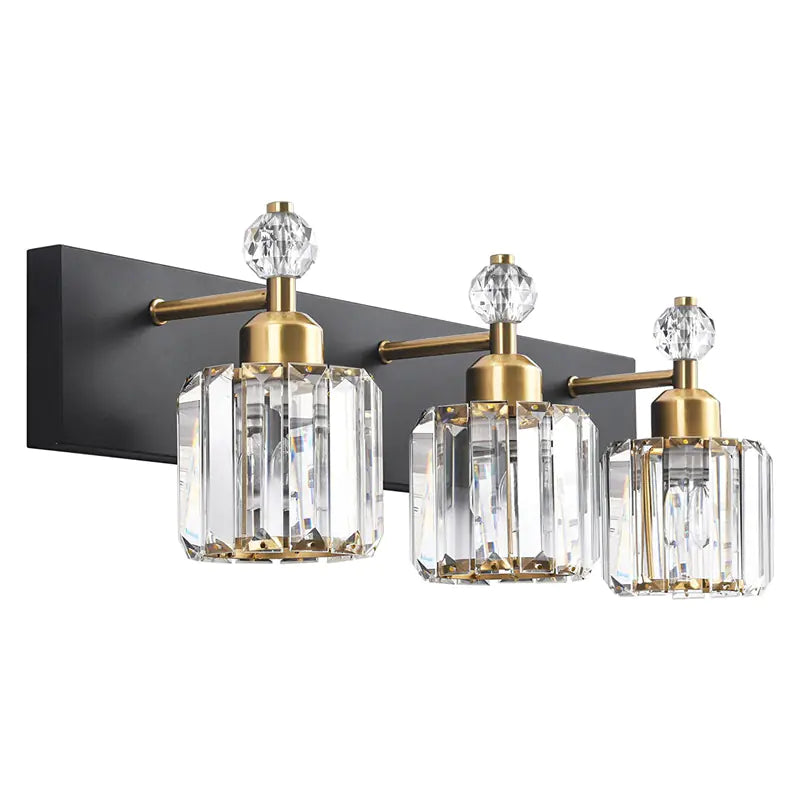 Dluxe Ave. American Crystal Vanity Lighting for Bathroom Mirror