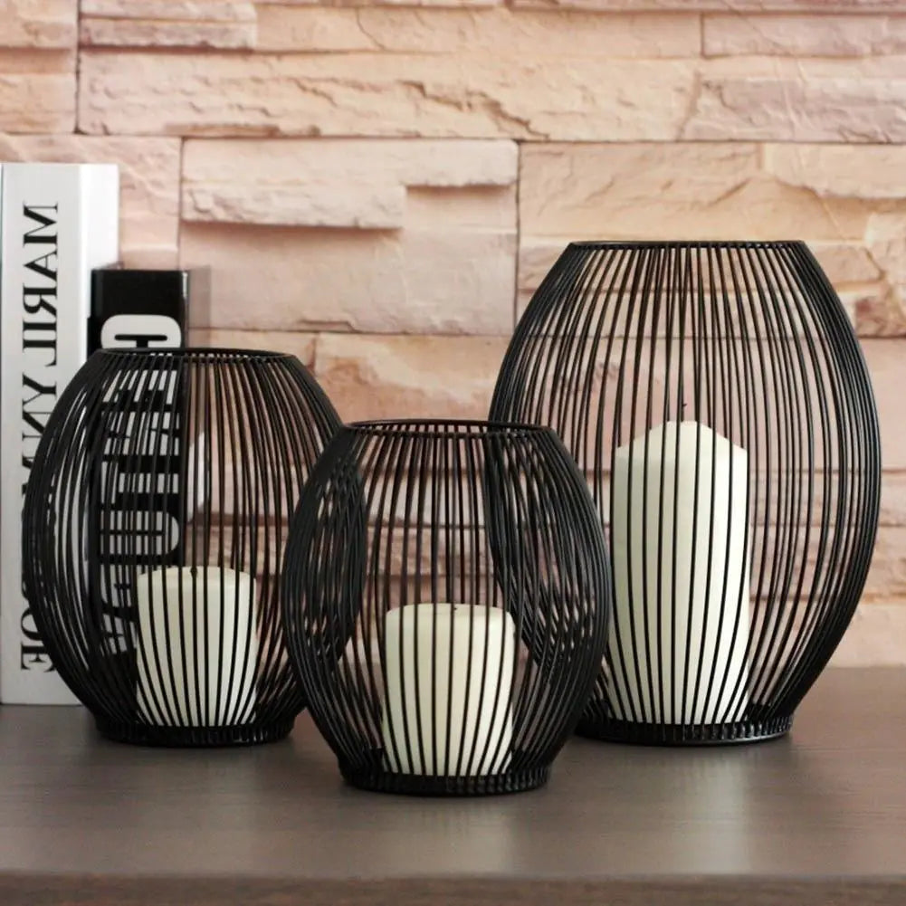 Dluxe Ave. Mediterranean Iron Birdcage with LED Candle Decor