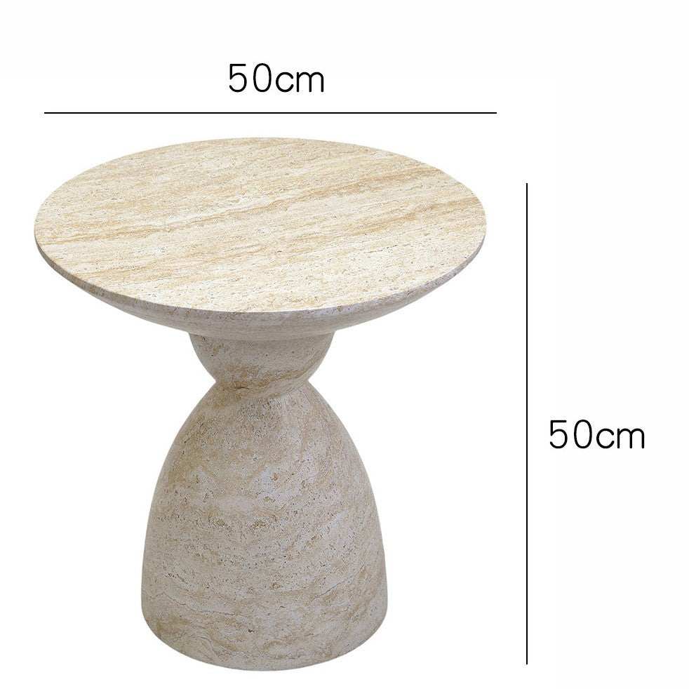 Medieval Style Magnesium Oxide Round Coffee Table