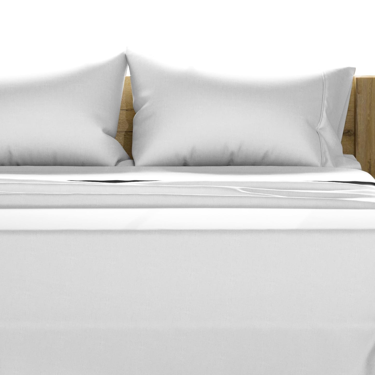 Dluxe Ave. ( FULL )TEXAS LINEN CO. 100% Egyptian Cotton Sheets/ 1200 Thread Count/ 4 PC, 19" Deep Pocket/ Light Grey
