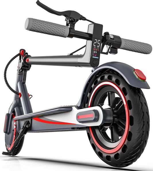 Dluxe Ave. Foldable Electric Scooter for Adults 18.7/12.5 Miles Long Range18.7/15.5 Mph Speed 8.5in Honeycomb Tire Folding E Scooter with Double Braking System Electric Scooter for Commuting