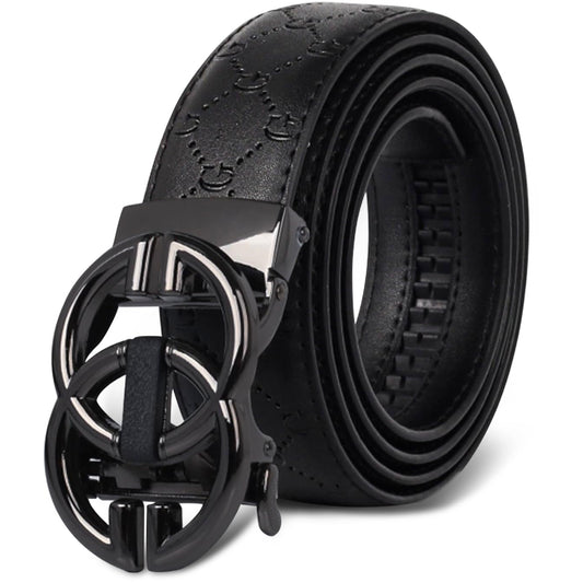 Dluxe Ave. Men Leather Belt Business/ Black