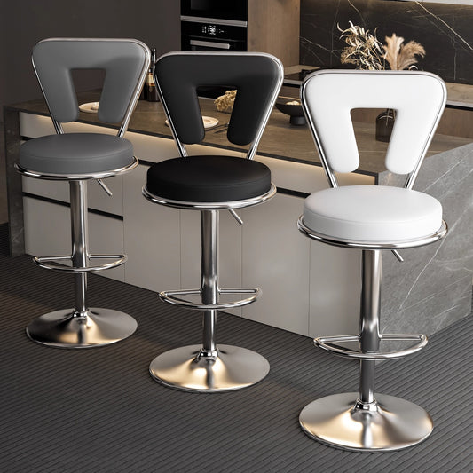 Dluxe Ave. Adjustable Height Bar Stool with Backrest