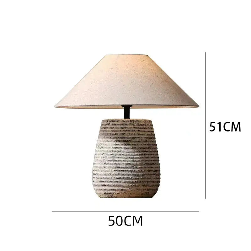 Dluxe Ave. Zhongshan Ceramic Table Lamp - Vintage Japanese Style