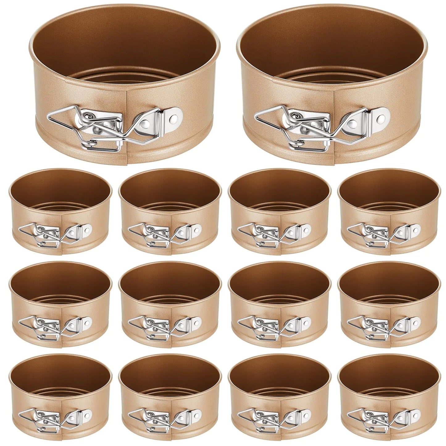 Dluxe Aved. 12 Pcs 4 Inch Mini Springform Pan/ (Gold)