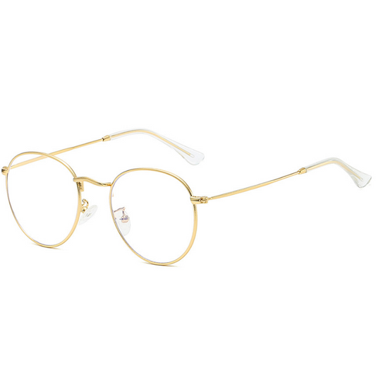 Artistic Metal Frame Oval Glasses for Men and Women