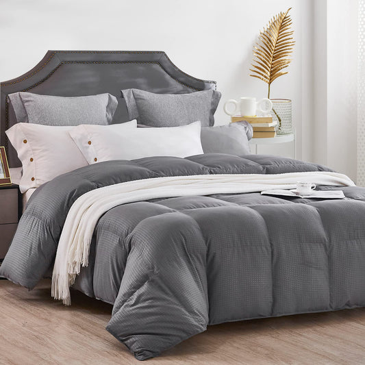 Dluxe Ave. ( TWIN ) Comforter {Duvet}All Season Down/ Grey