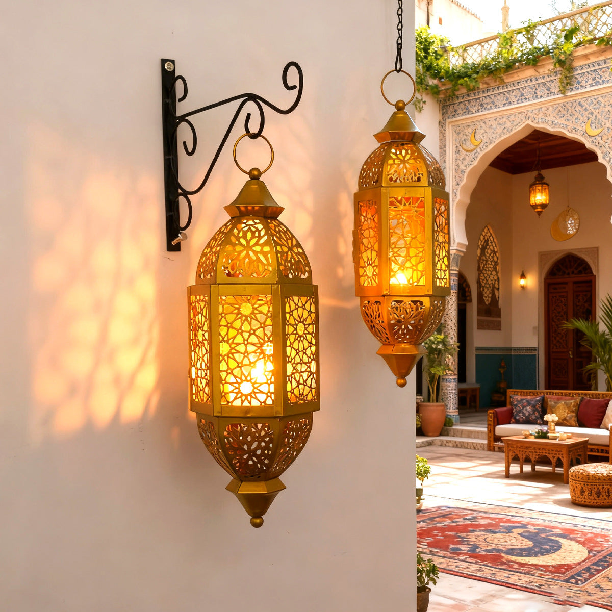 Moroccan Retro Iron Candle Holder