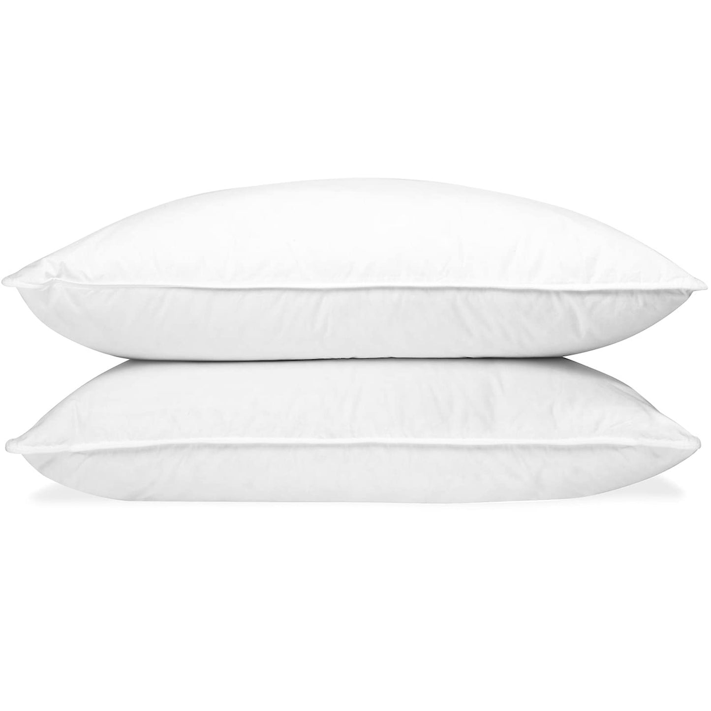 Dluxe Ave. ( QUEEN ) Down Classic Pillows { FIRM }, Set of 2-Pack, Luxury Hotel Quality