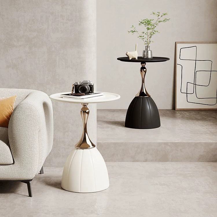 Simple Modern Iron Cream-Style Side Table for Living Room Bedroom