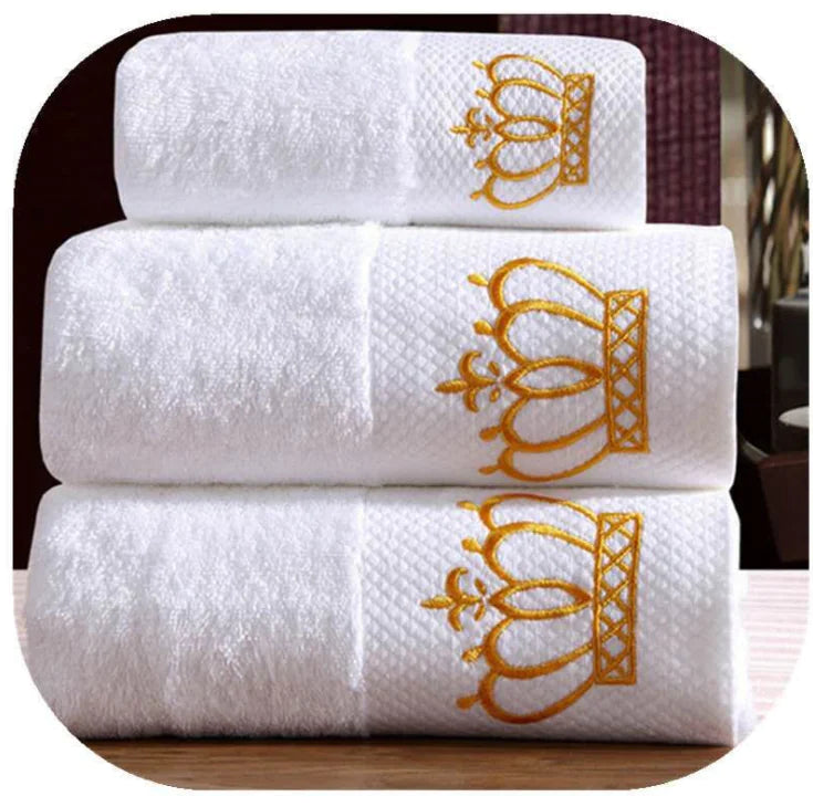 Dluxe Ave. Hotel Quality Cotton Towels with Satin Embroidery