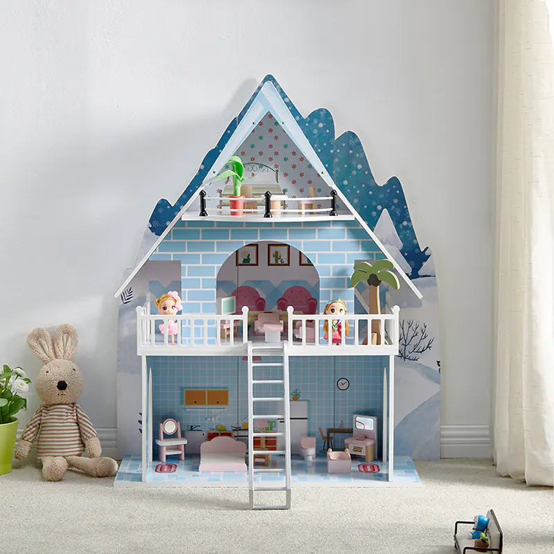 Dluxe Ave. Kids Wooden Luxury Dollhouse Toy for Role Play