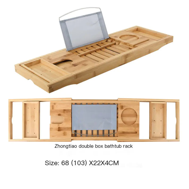 Dluxe Ave. Expandable Non-Slip Bamboo Bathtub Storage Rack