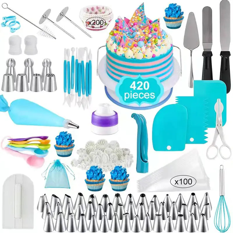 Dluxe Ave. 507-Piece Cake Decorating Set with Tools and Bags