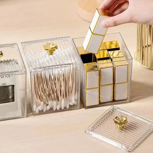 Dluxe Ave. Transparent Cosmetic Storage Box for Makeup and Jewelry