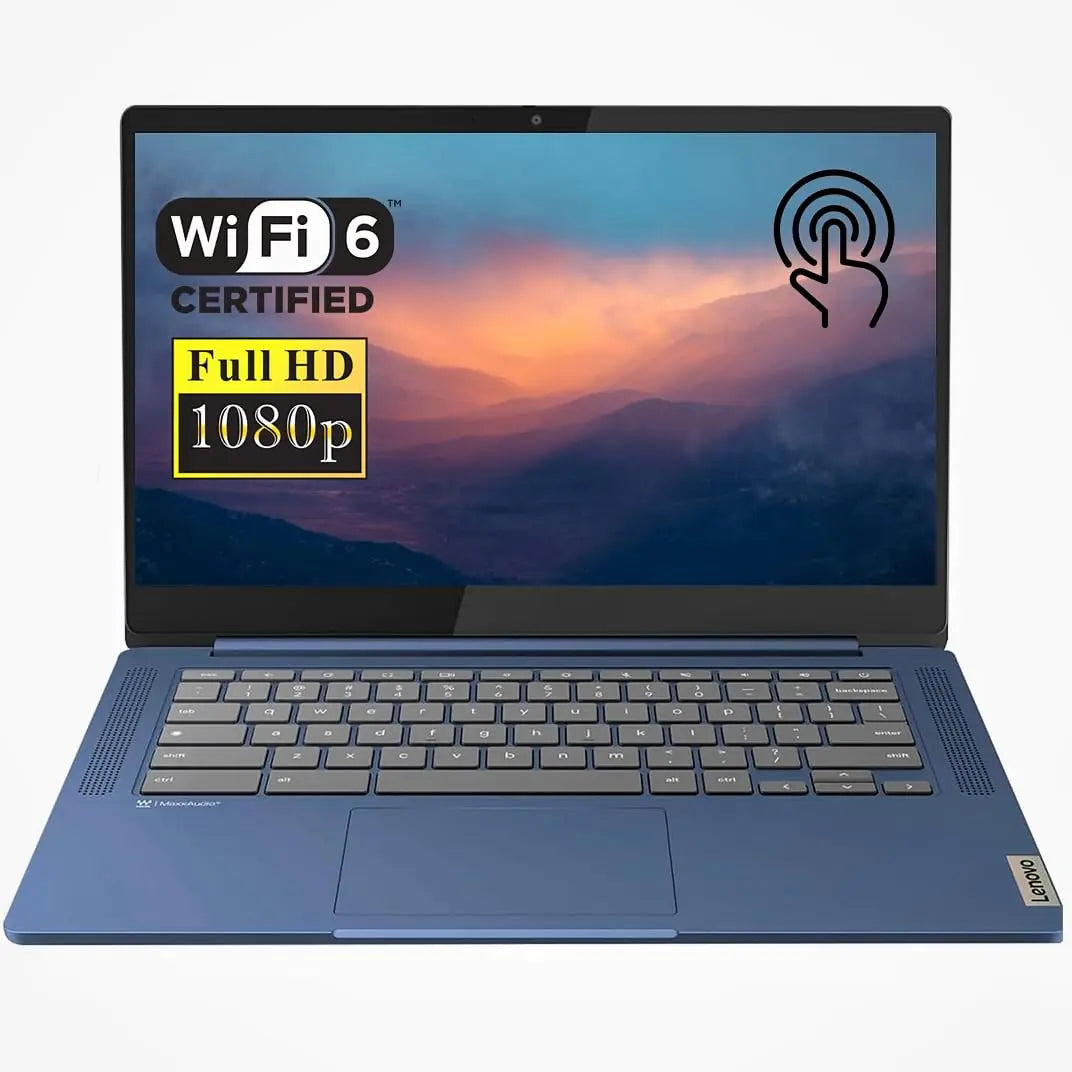 Dluxe Ave. Lenovo Slim 3 Chromebook Laptop 14” FHD Touchscreen MediaTek Kompanio 520 4GB RAM 64GB