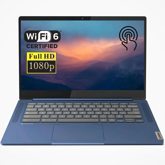 Dluxe Ave. Lenovo Slim 3 Chromebook Laptop 14” FHD Touchscreen MediaTek Kompanio 520 4GB RAM 64GB