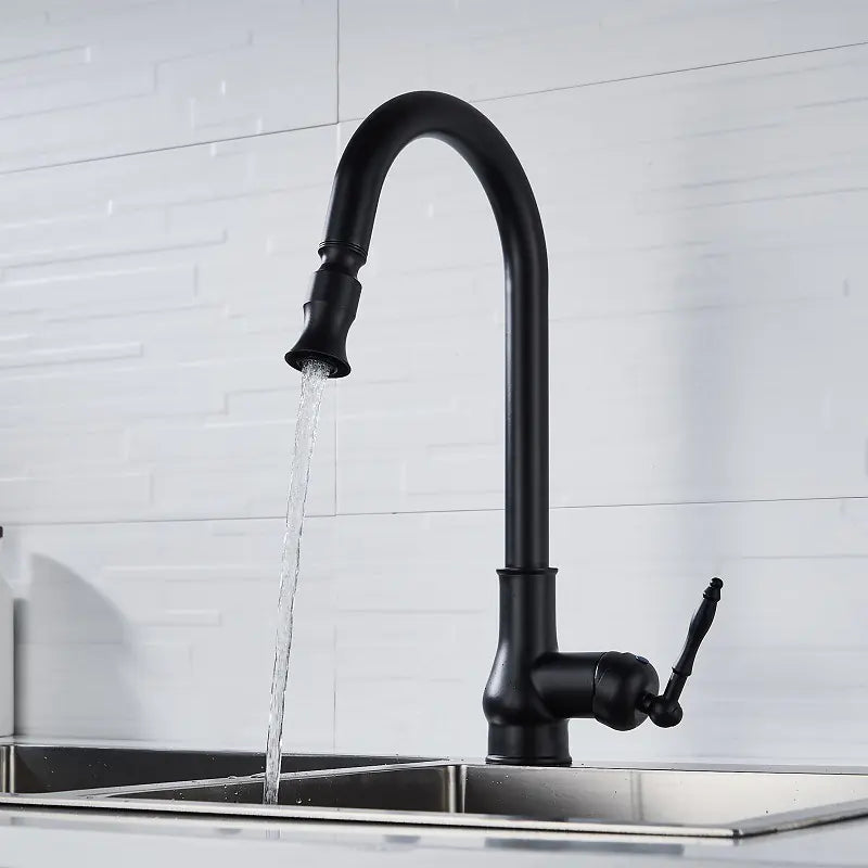 Dluxe Ave. Copper Pull-Down Antique Kitchen Sink Faucet