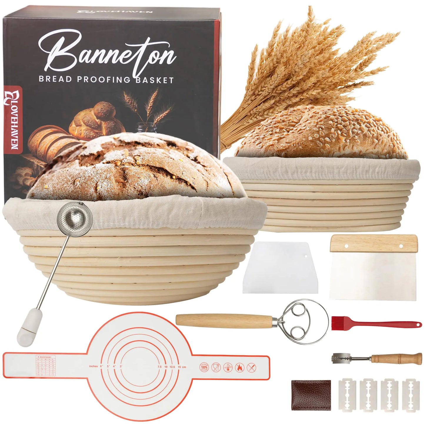 Dluxe Ave.  Complete Sourdough Kit with Bread Making Tools