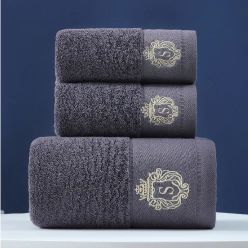 Dluxe Ave. 3 Pcs Ultra-Soft Cotton Bath Towel Set for Home