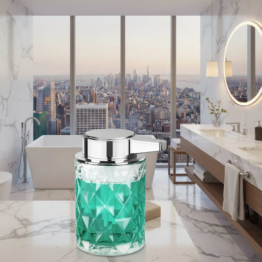 Dluxe Ave. 8 OZ Glass Auto Soap Dispenser for Bathroom