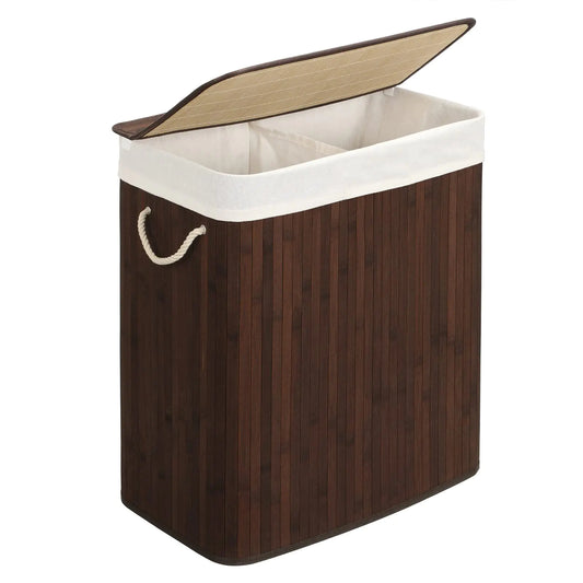 Dluxe Ave. SONGMICS Laundry Hamper 21.99 Gallons (100L)  Brown ULCB72Z